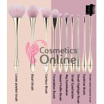 Pensule de Make-up 10 bucati Pink Profesionale MKB07 Pensule de Make-up 10 bucati Pink Profesionale MKB07